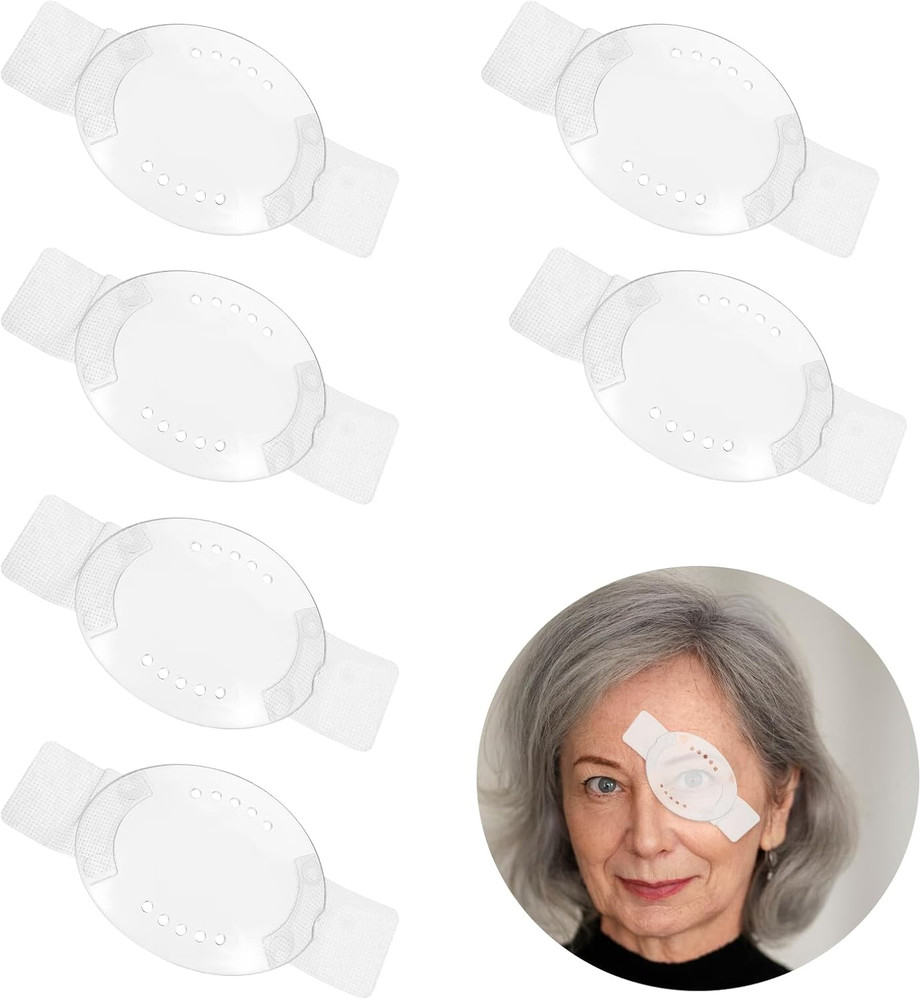 Eye Shield after Cataract Surgery 6Pcs Plastic Eye Patch Comfortable Clear Eyes