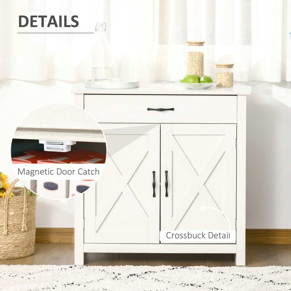 32" Modern Farm Style Sideboard Storage Buffet Server Cabinet Organizer