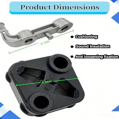 Rear Right Exhaust Pipe Bracket Muffler Support Assembly, Passenger Side, Fits