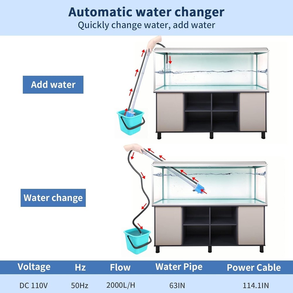 Powerful Submersible Aquarium Maintenance Tool - Adjustable & Multi-Functional