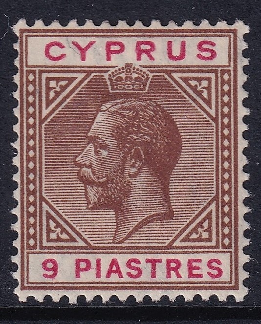 CYPRUS-1922 Brown & Carmine.  lightly mounted mint  Sg97