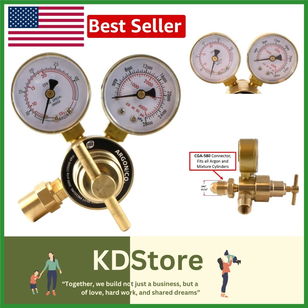Industrial Argon Regulator & Flowmeter for MIG & TIG Welding