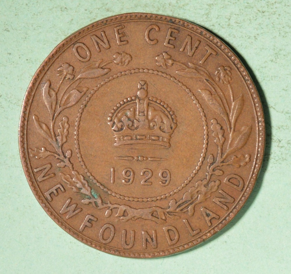 1929 - Newfoundland Large Cent - INV#D171
