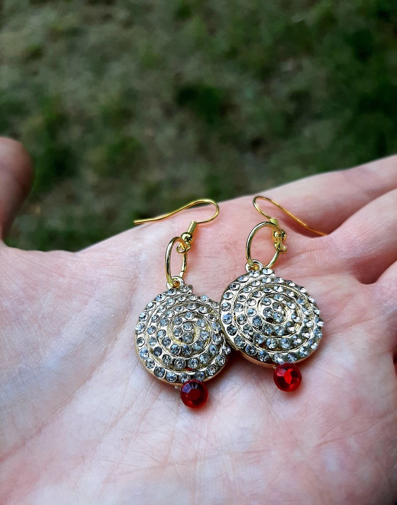 Fibonacci Shell Earrings / Sparkle Earrings
