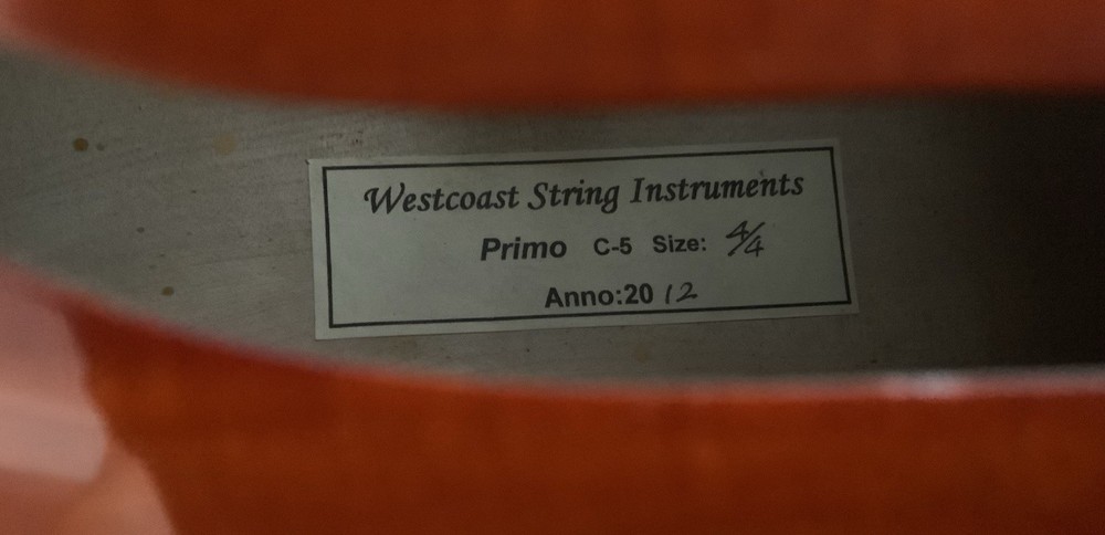 Westcoast String Instruments Cello, 4/4, 2012 (video)