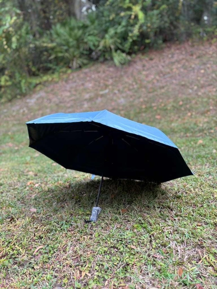 Full Automatic Three-Fold Umbrella – Windproof, Waterproof, Compact Sky Blue