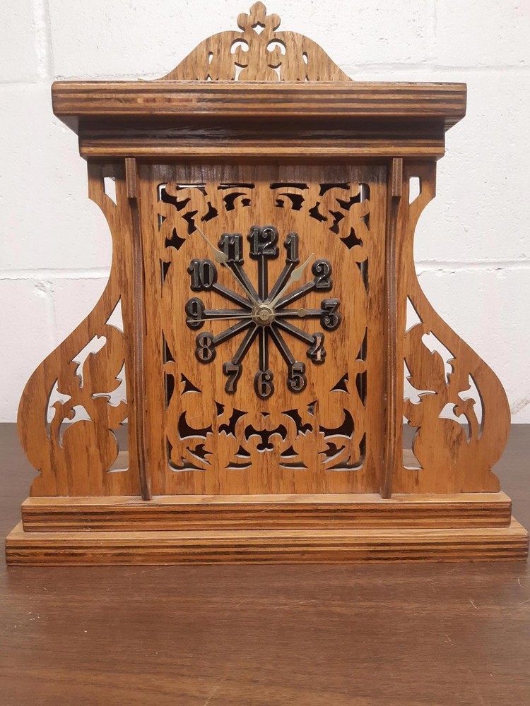 Vintage Handcrafted Wooden Clock