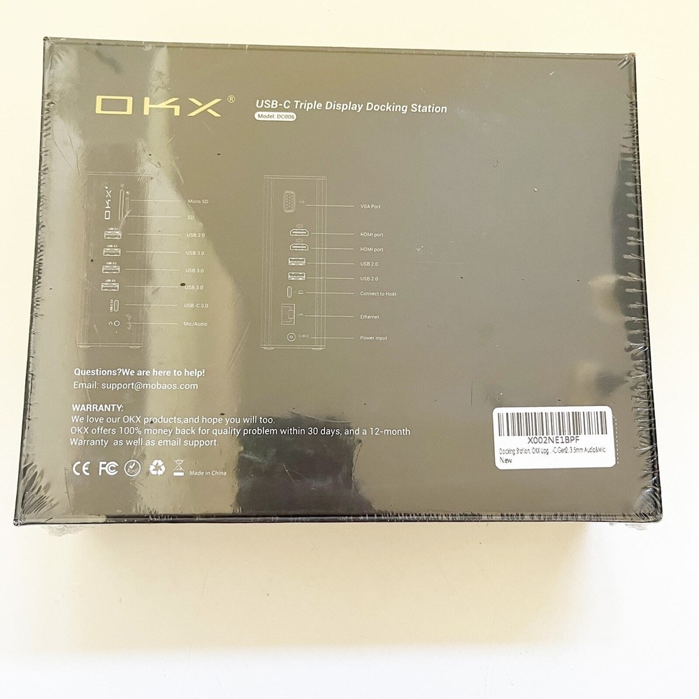 OKX USB-C TRIPLE DISPLAY DOCKING STATION Model--DC006