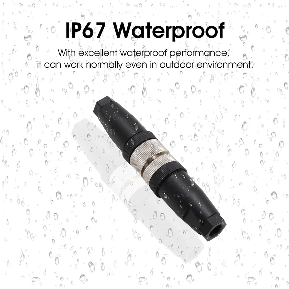M12 5 Pin Male A Code Circular Aviation Plug Industrial Sensor Connector Wate