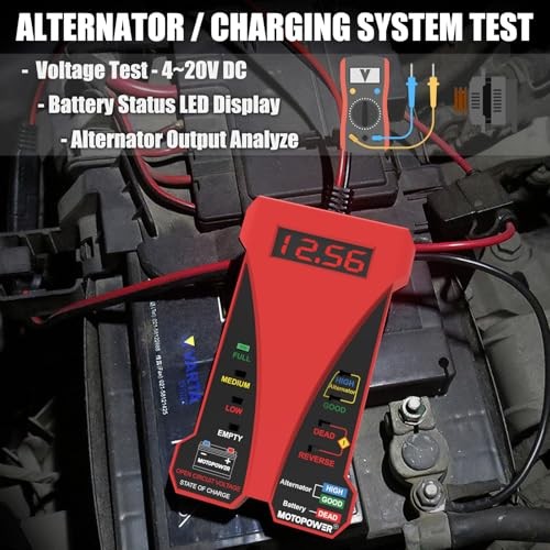 MP0514C 12V Digital Battery Tester Voltmeter and Charging System Analyzer