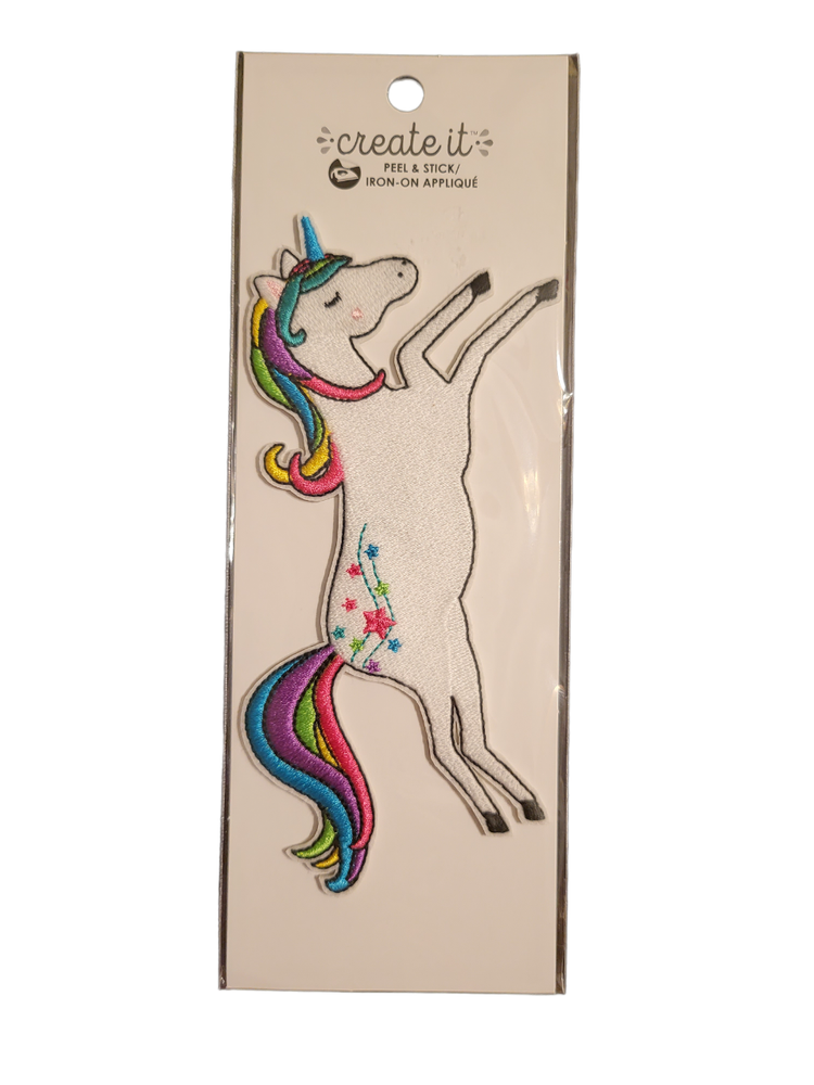 Create It Peel & Stick / Iron-On Fabric Applique - New - Unicorn