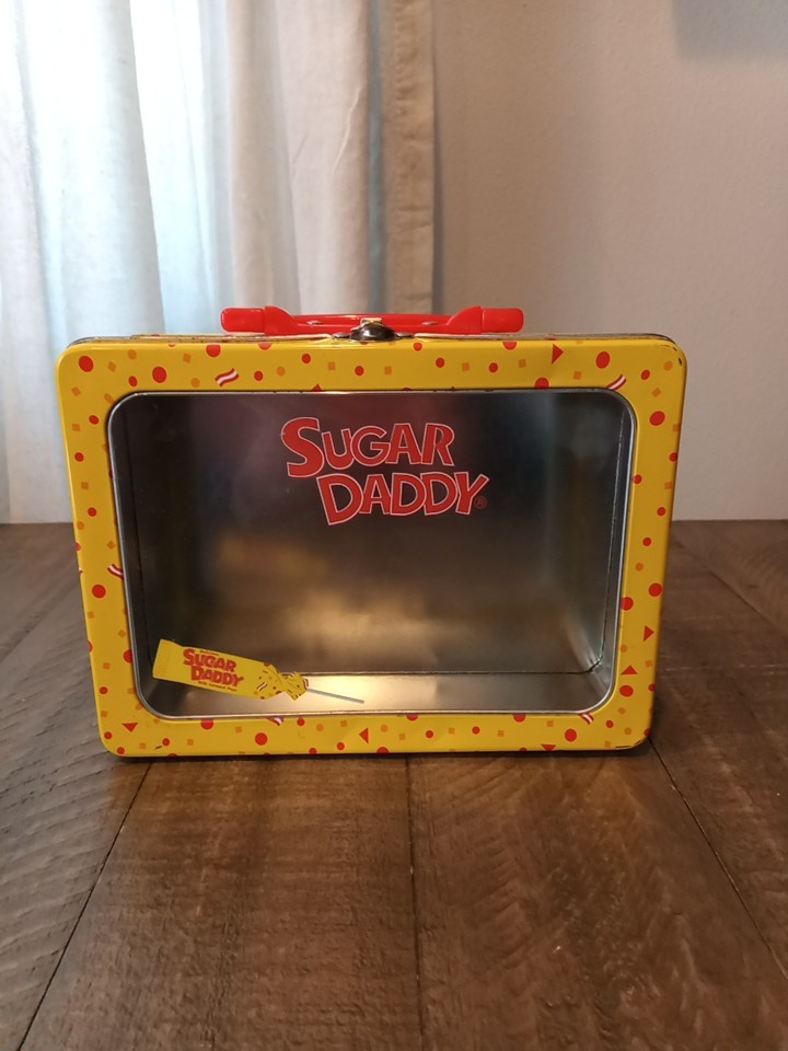 Sugar Daddy Metal Lunchbox Tin See-Through Front