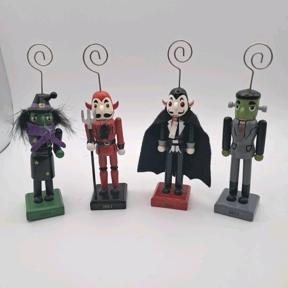 2011 Target Halloween Nutcracker Witch Devil Monster Vampire Place Cardholders