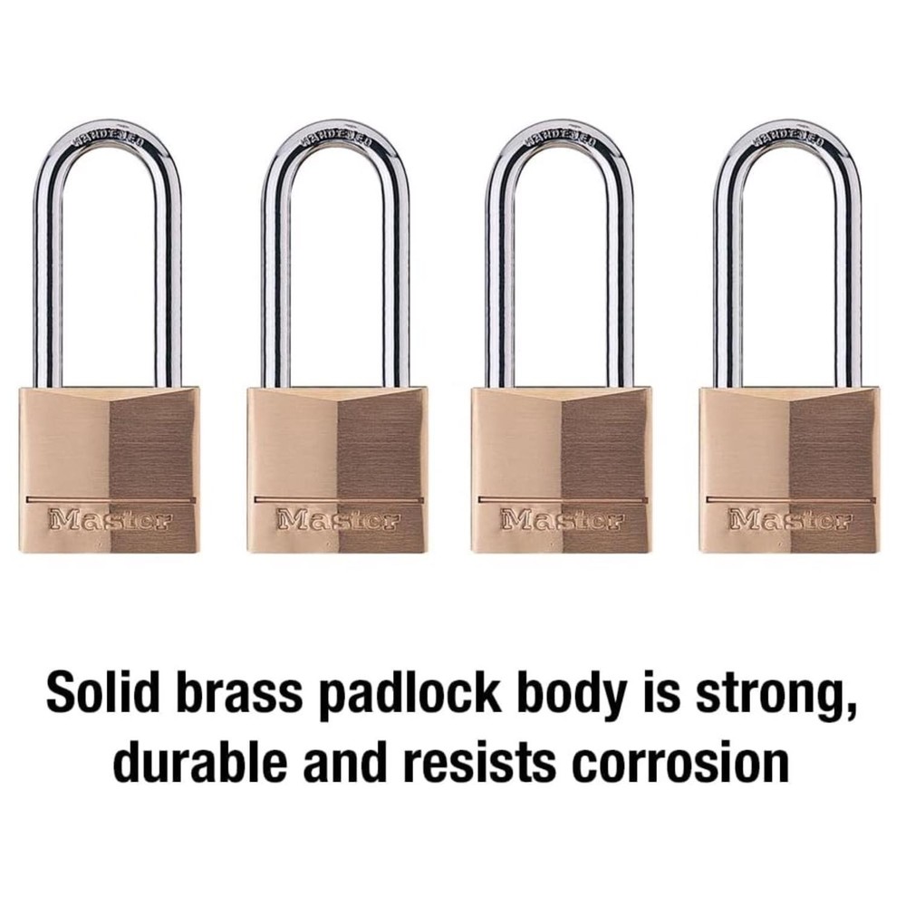 Master Lock 140QLH Solid Brass Keyed-Alike Wide Padlock 1-9/16 in.