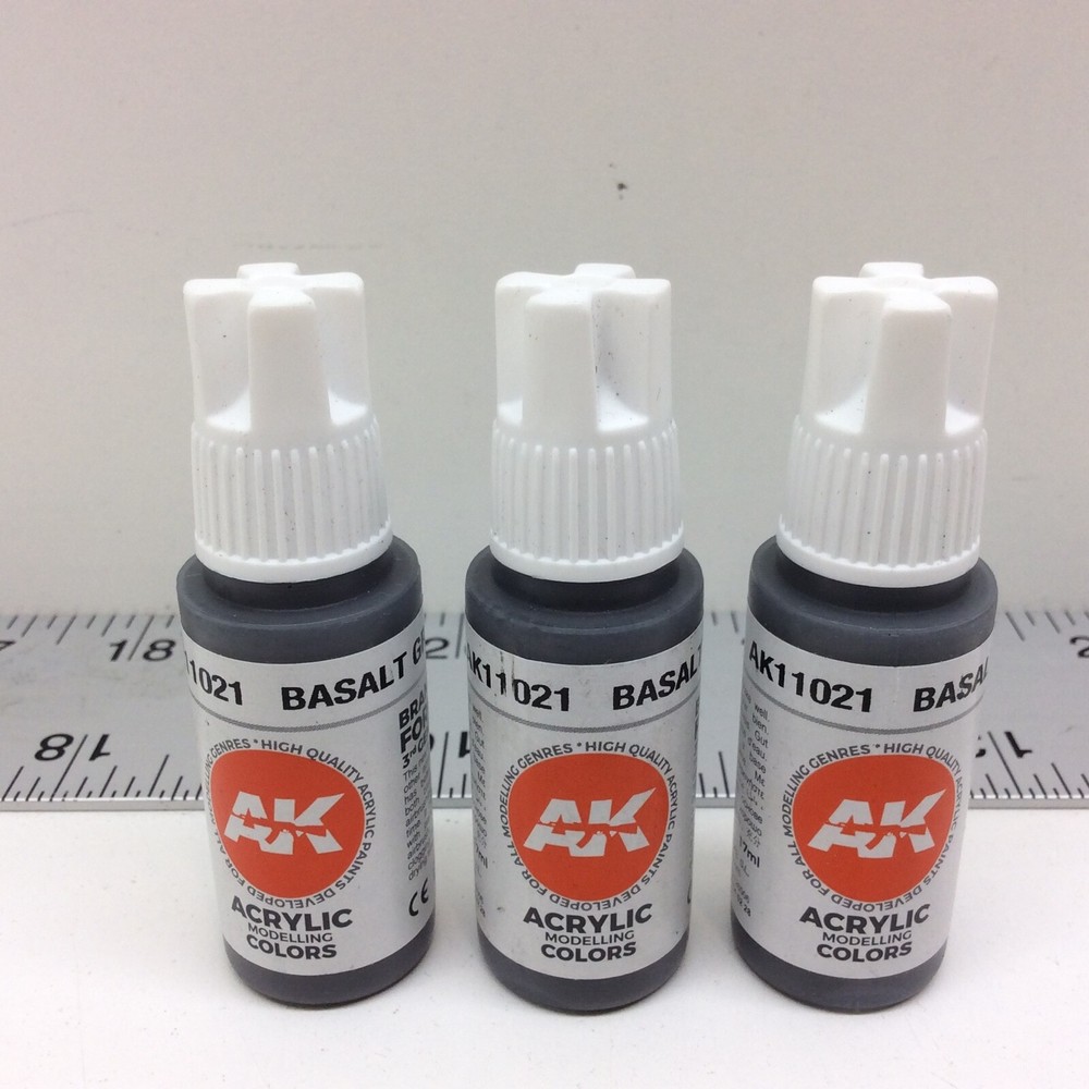 3 - AK Interactive AK11021 3rd Gen Acrylic Basalt Grey 17ml