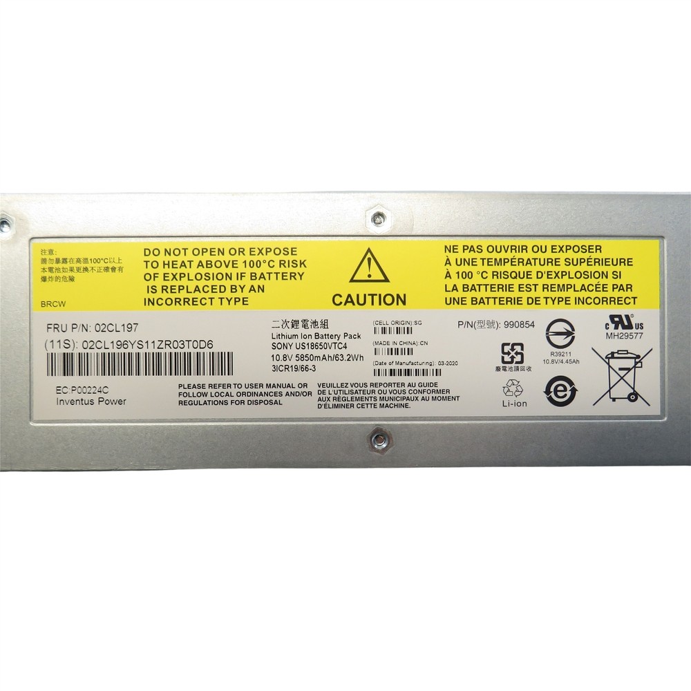 IBM 02CL197 990854 Flash System Lithium Ion Battery Module