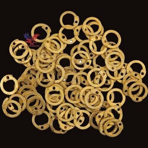 Brass Chainmail Flat Rings with Round Riveted 9mm free Chainmail Riveted tool