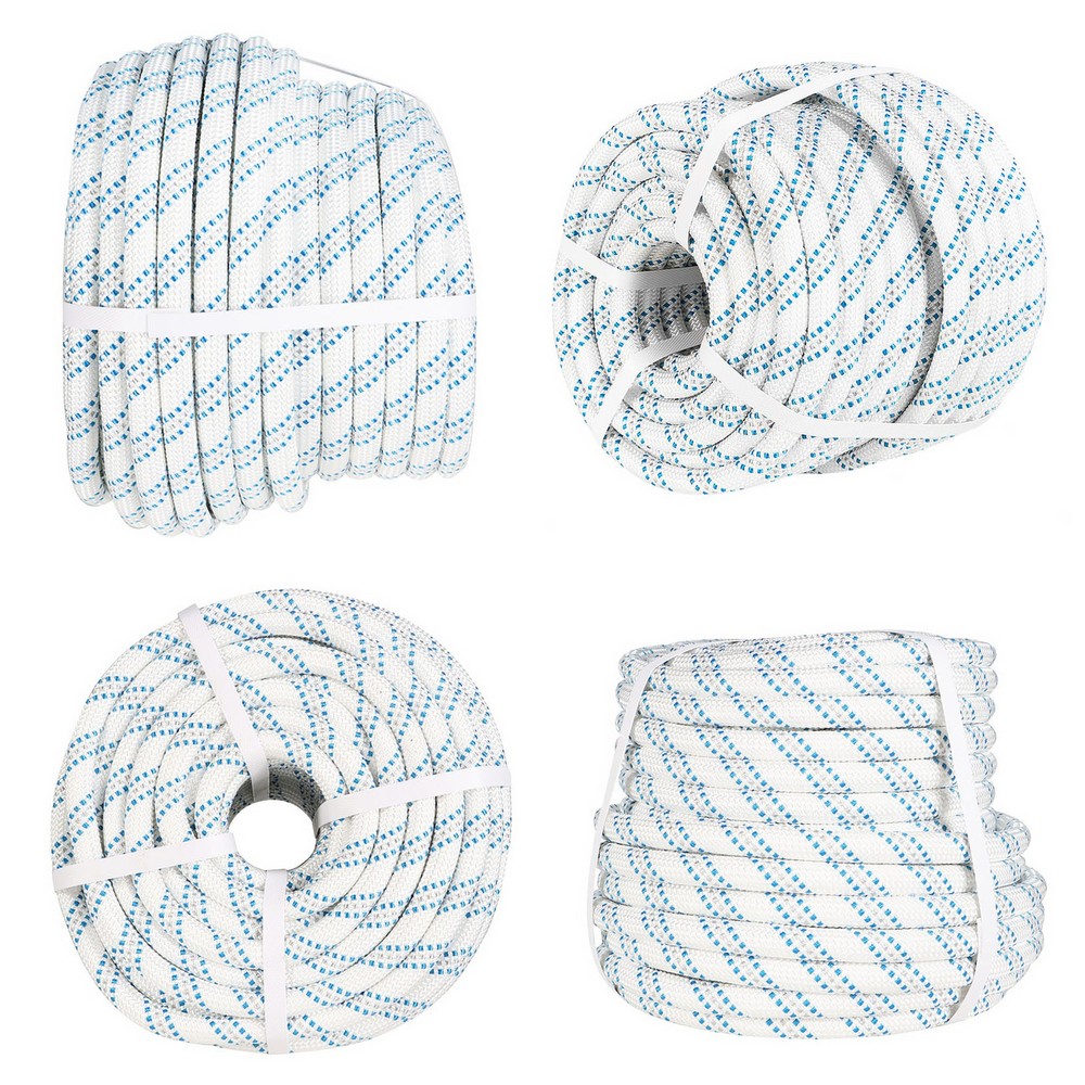 5/8" × 150' Nylon Double Braid Polyester Arborist Bull Rope Pulling Rigging Line