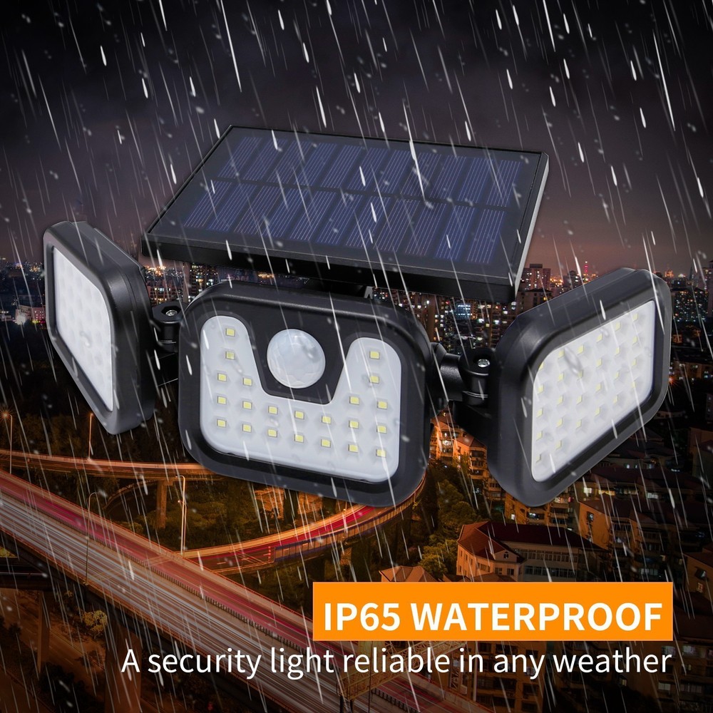 2X 6500k Solar Lights & Motion Sensor LED Adjustable Head Outdoor Security Lamps