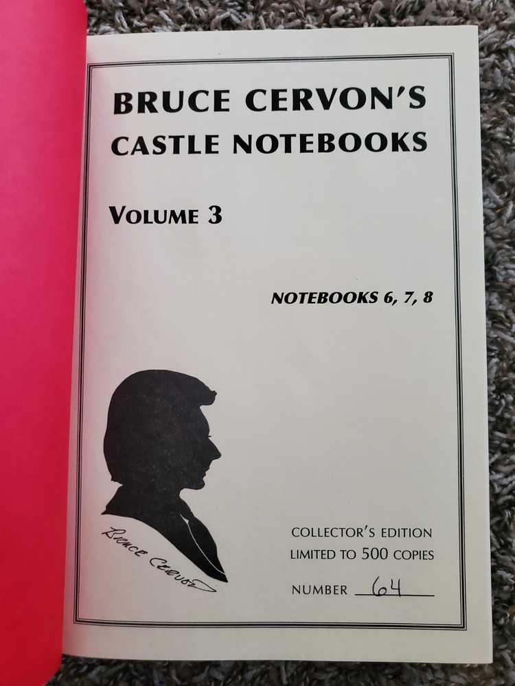 Bruce Cervon Castle Note Books Volume 2-5
