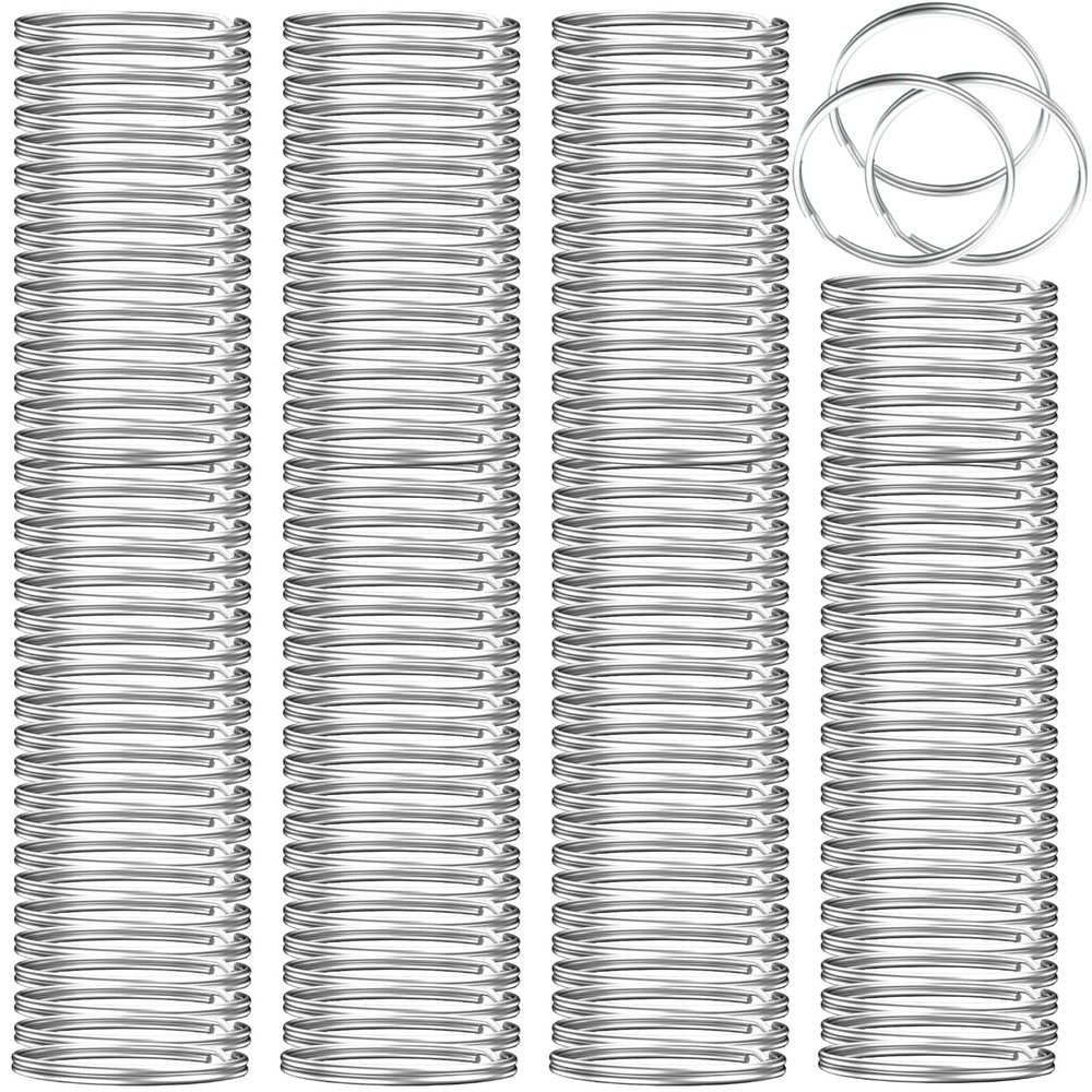 200PCS Split Key Rings Bulk for Keychain and 200PCS, Silver