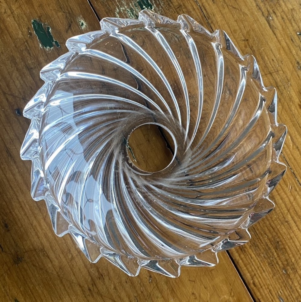 Vintage Crystal Bobeche Swirl pattern