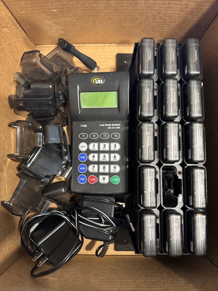 Long Range Systems LRS TX-7400 Restaurant Server Paging Transmitter & Receivers