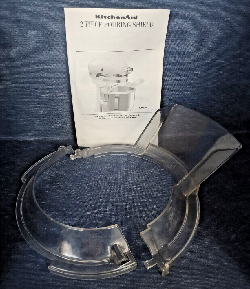 KitchenAid POURING SHIELD ~ Stand Mixer Accessory ~ Clear ~ Model KPS2CL ~ Boxed