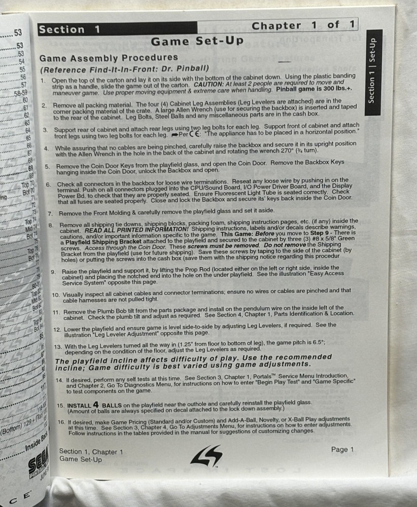ORIGINAL-SEGA-LOST IN SPACE-OWNERS MANUAL