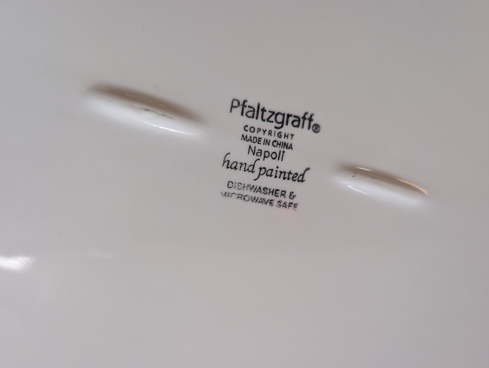 Pfaltzgraff Napoli Floral Rectangular Serving Tray Platter 16"x11" Hand Painted