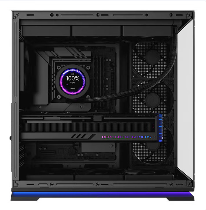 SAMA Image Fly Light Black Case - Hidden LED Strips, Back-Insert Motherboard