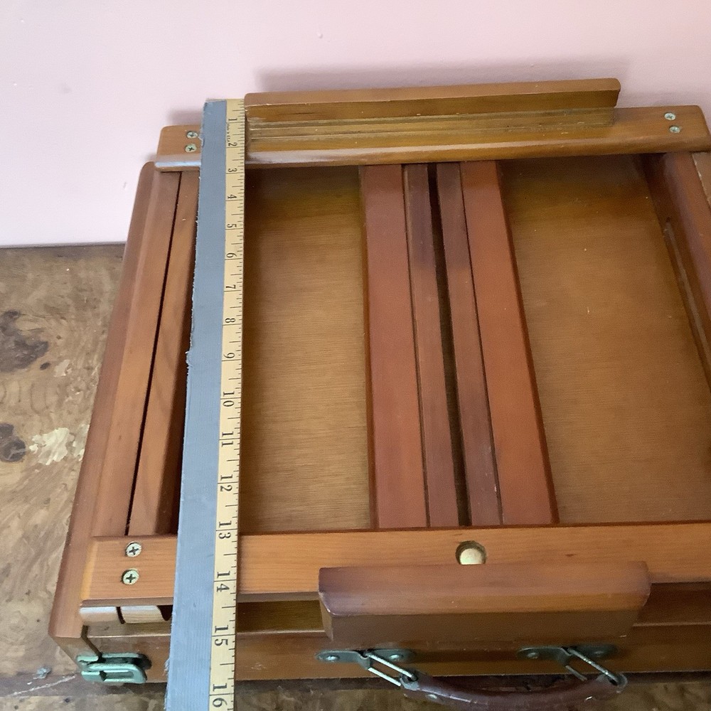 Wood Easel Table-Top Model Adjustable Portable With Double Drawer Handle