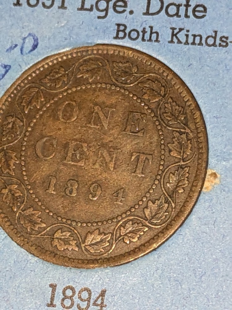 1894 Canada Large Cent VF+