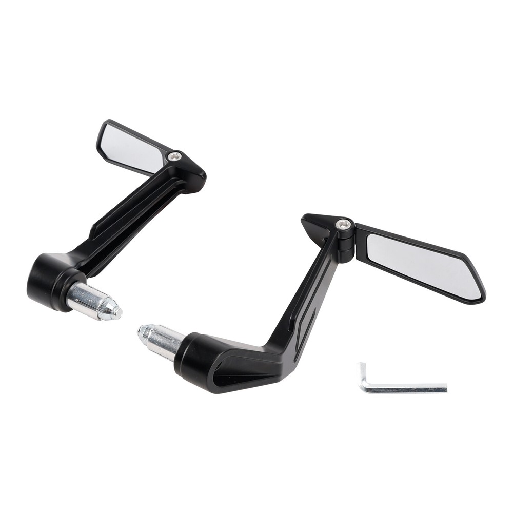 7/8" HANDLEBAR END LEVER GUARD WITH FOLDABLE MIRRORS FOR MOTORCYCLE SCOOTER