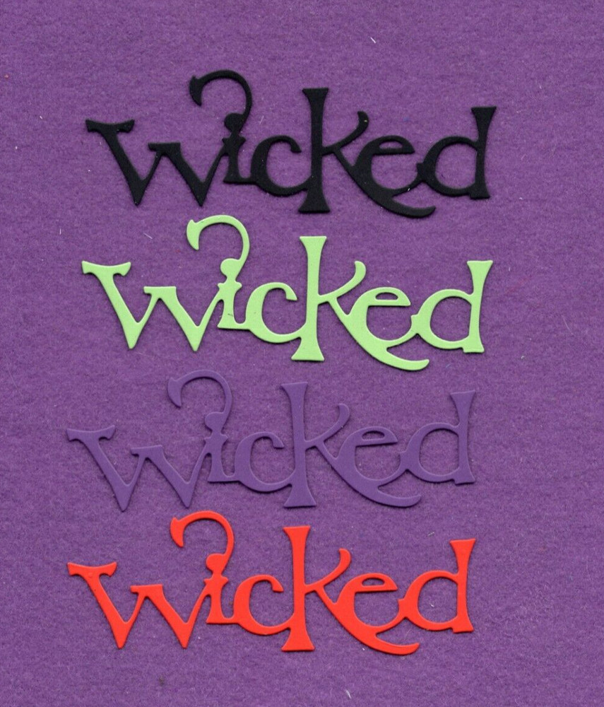 WICKED Halloween die cuts scrapbook cards