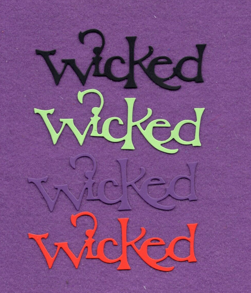 WICKED Halloween die cuts scrapbook cards