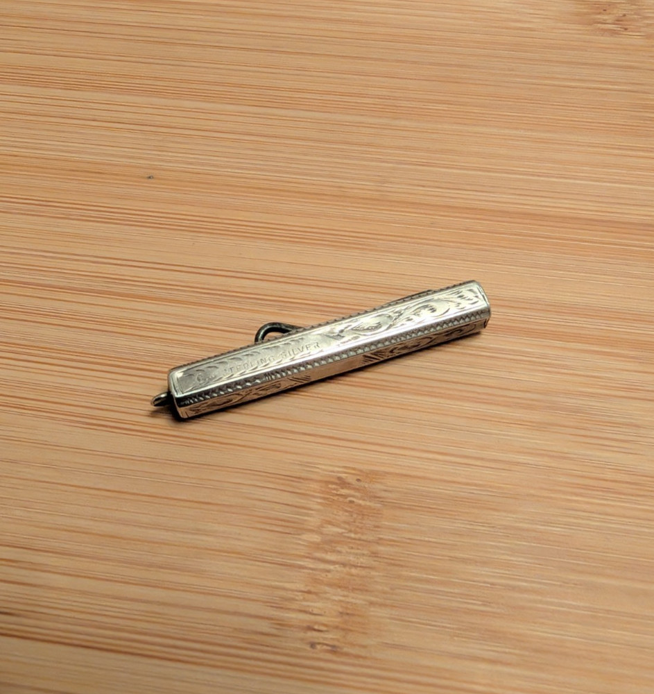Vintage Sterling Silver [F.W Maker] Small Folding Button Hook