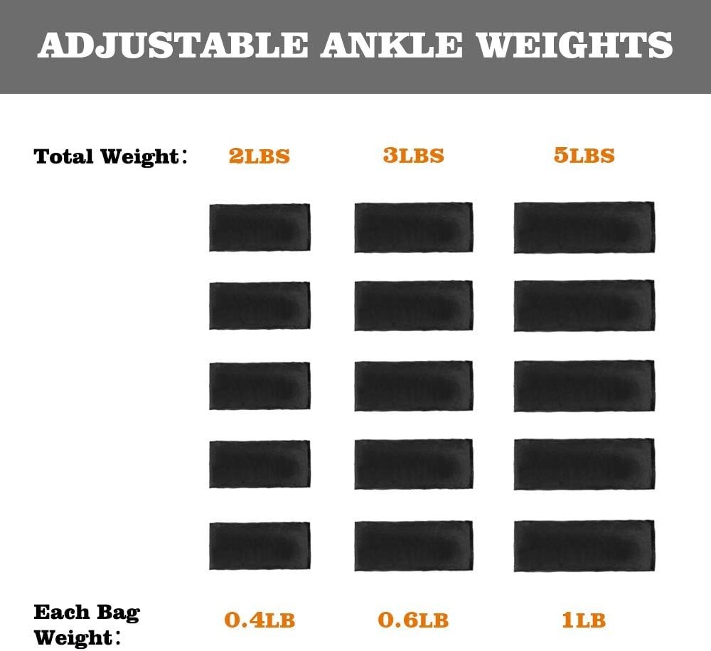 Comfortable Cotton Adjustable Ankle Weights - Improve Strength & Core Stability