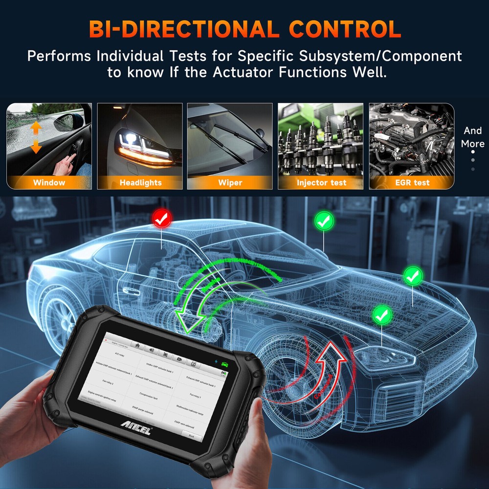 Bidirectional OBD2 Scanner Diagnostic Tool Full System Code Readaer DPF EPB OIL