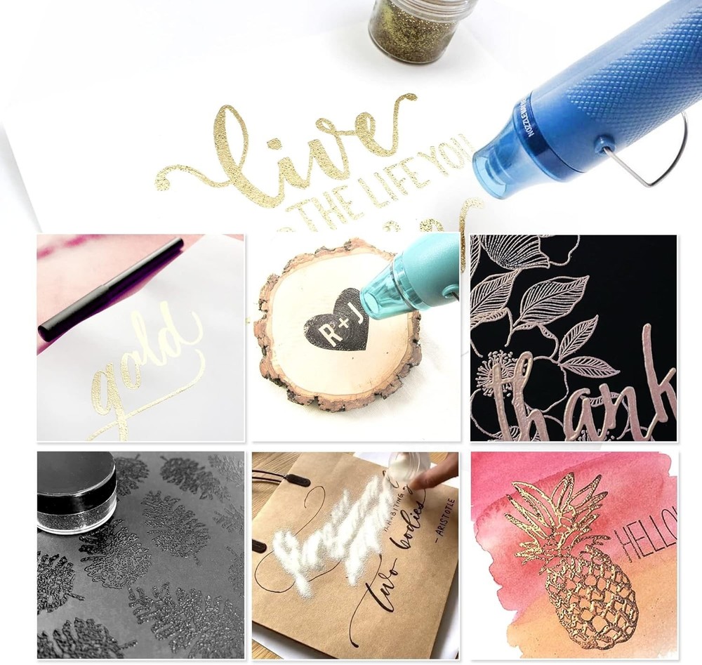 Embossing Kit with Heat Tool Bundle, Embossing Powders, Complete Embossing St...