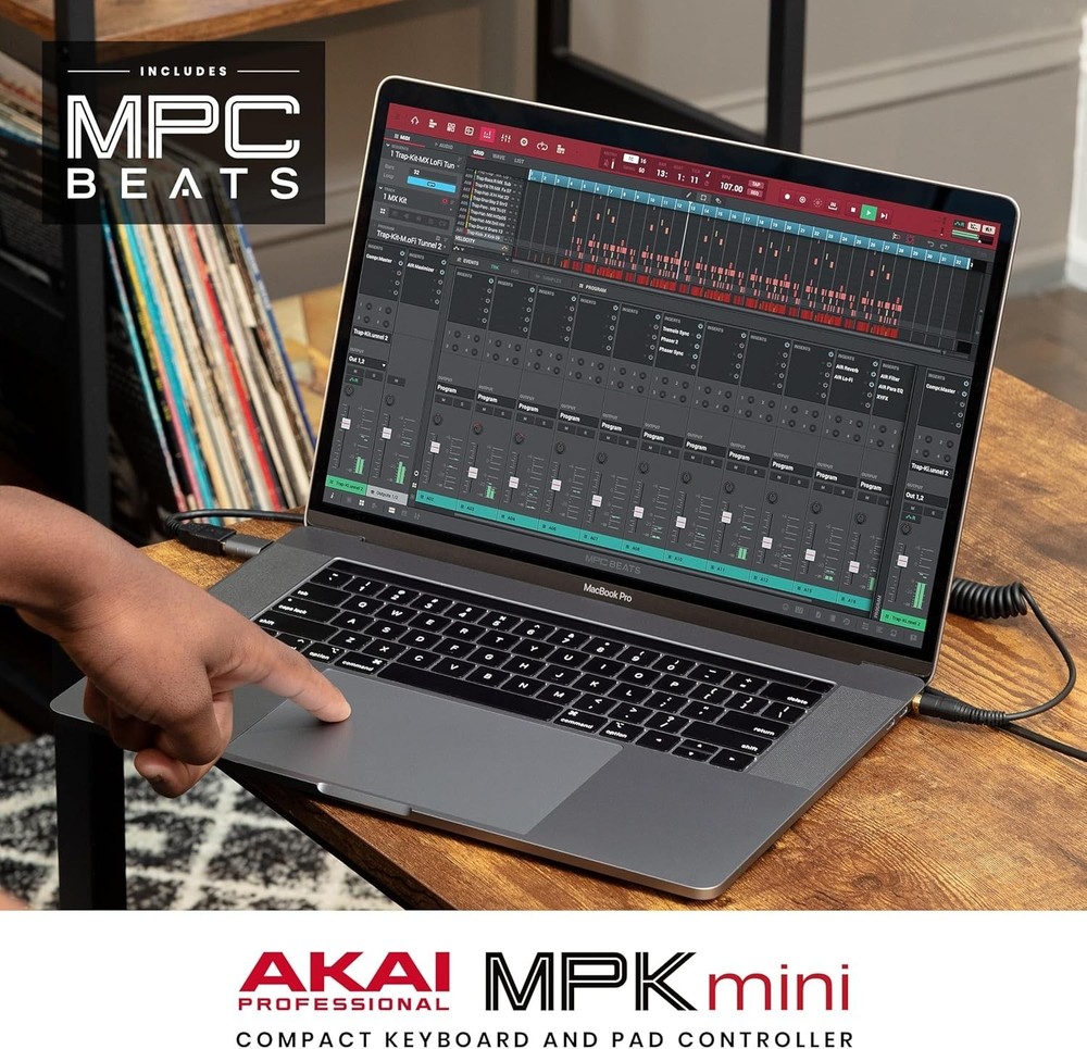 Dynamic MPK Mini MK3 MIDI Controller: 25 Keys, Backlit Pads & Software Included