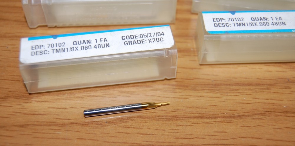 THREAD MILL 1/8" x .060 STRAIGHT FL SOLID CARBIDE K20C XACTFORM# 70102