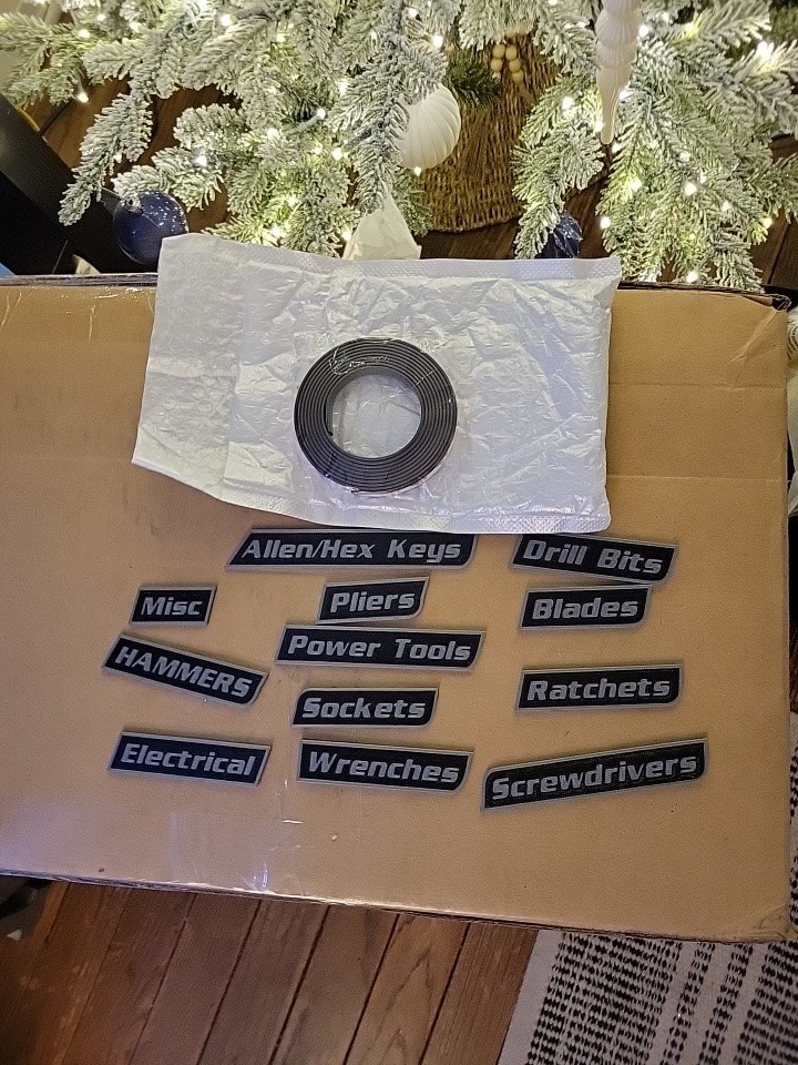 12Pack Magnetic Toolbox Labels, 3D Printed Toolbox Drawer Tags Magnetic Tool TL