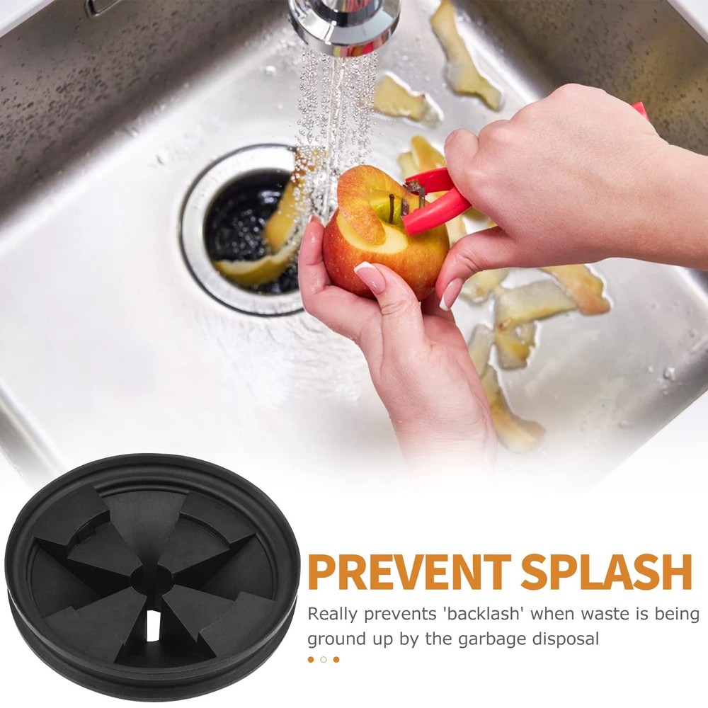 Garbage Disposal Splash Guard, 2 Pack Upgraded EPDM Rubber Drain Insert for I...