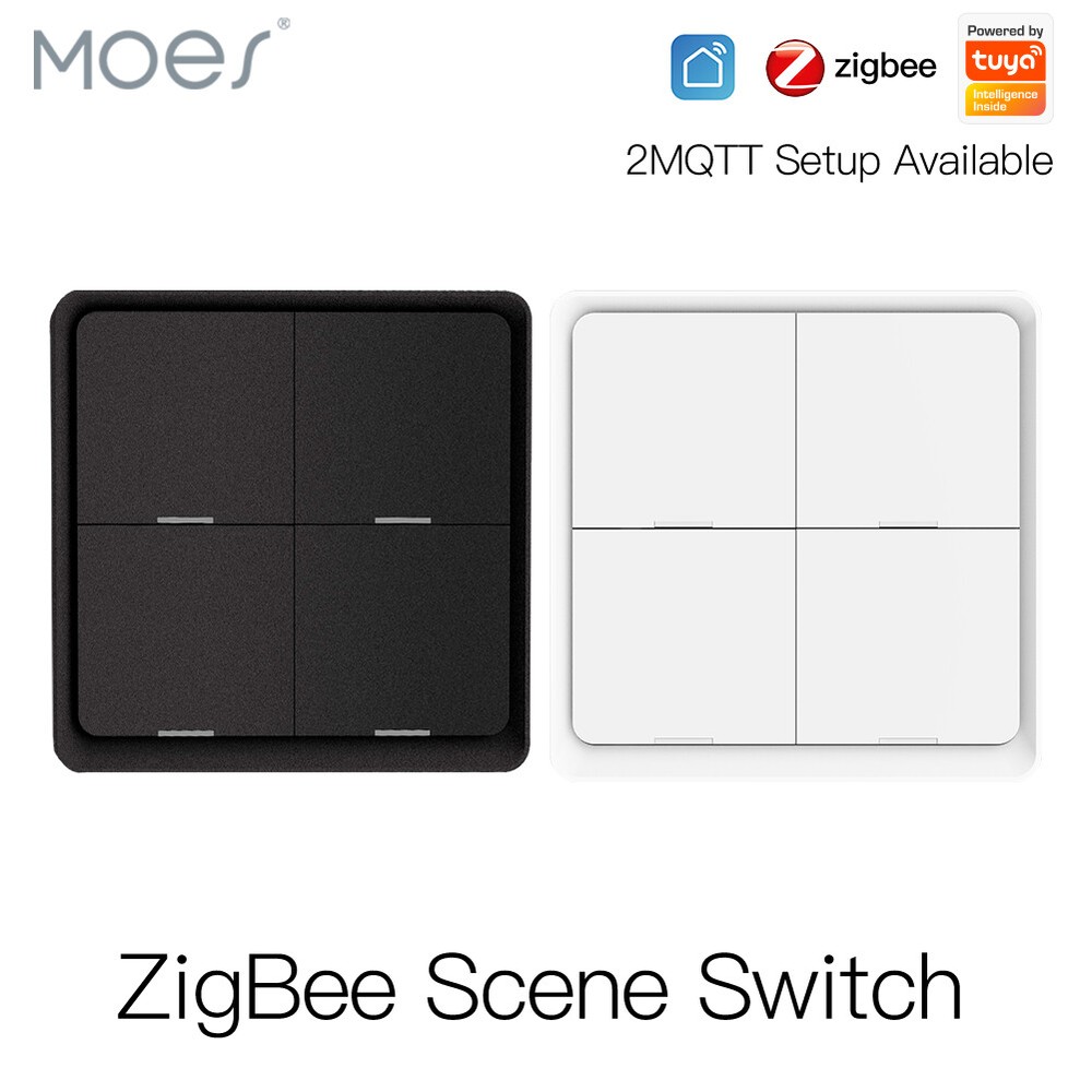 MOES Tuya ZigBee Wireless 12 Scene Smart Switch Push Button APP Remote Control