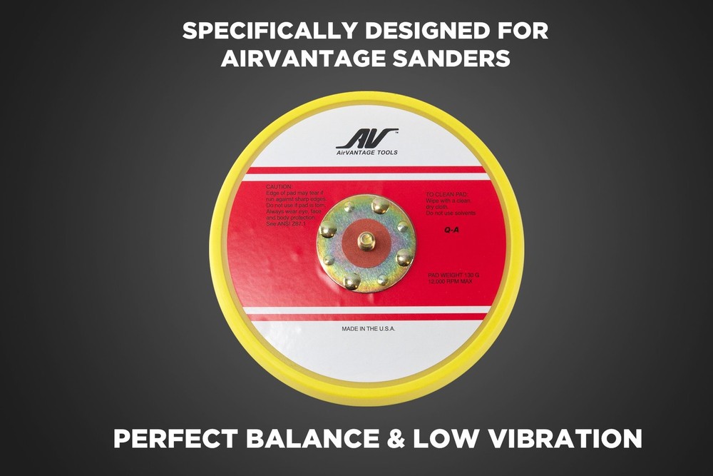AirVANTAGE Random Orbit Sander Low-Profile Backing/Replacement 6" PSA Vinyl