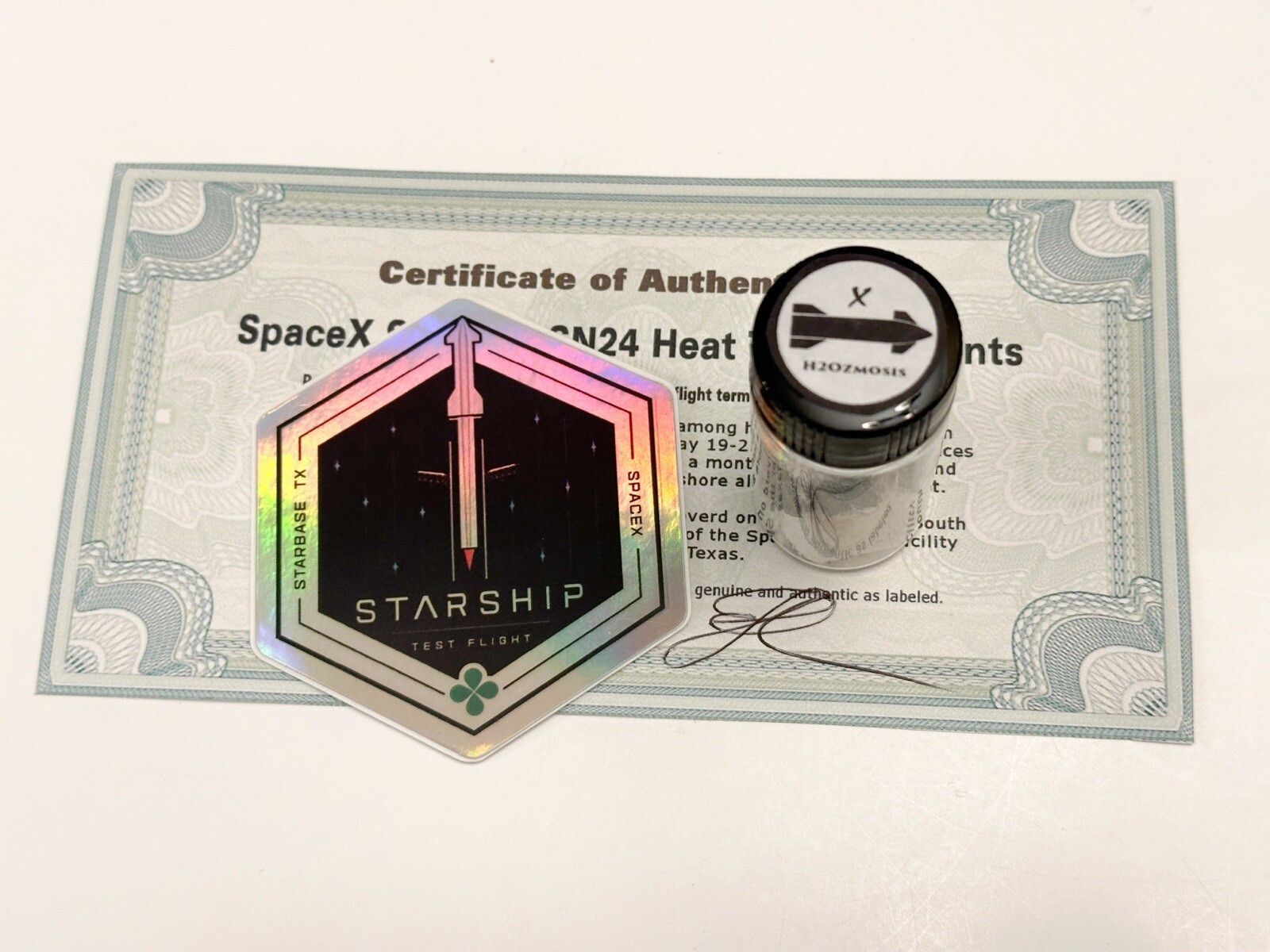 Space X Starship SN24 Heat Shield Thermal Tile Fragments 1 Custom Display Glass