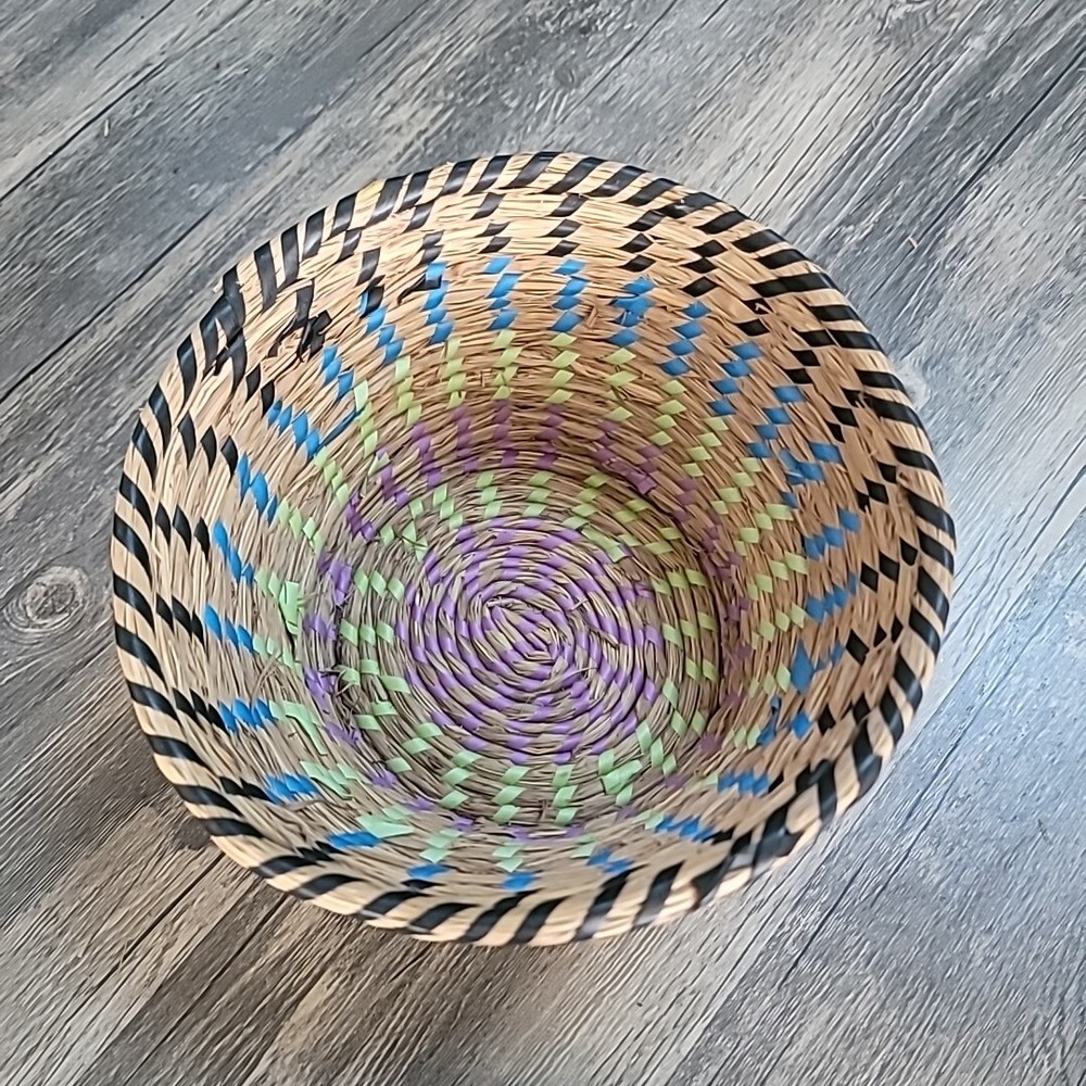 Colorful Straw Nesting Baskets (3)