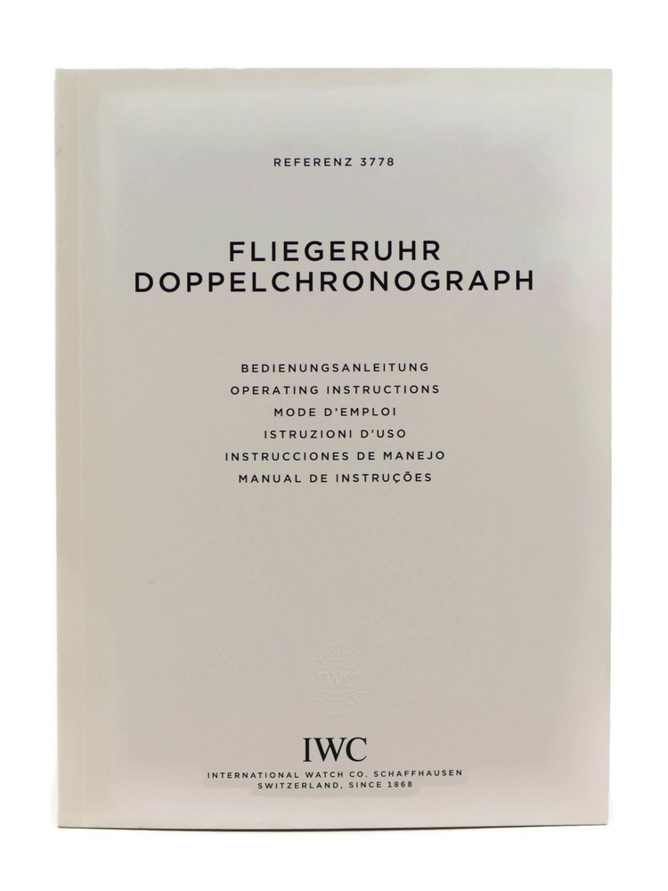 IWC Ingenieur 3778 Booklet Manual