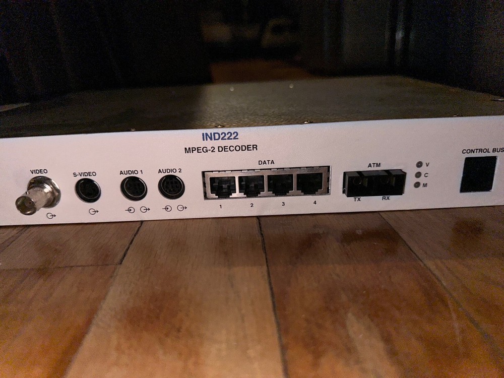 Teleste IND222 MPEG-2 Decoder Standalone CAT5 Multi or Single mode Audio / Video